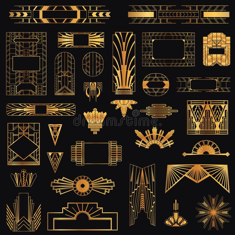 Art Deco Vintage Frames vector illustration