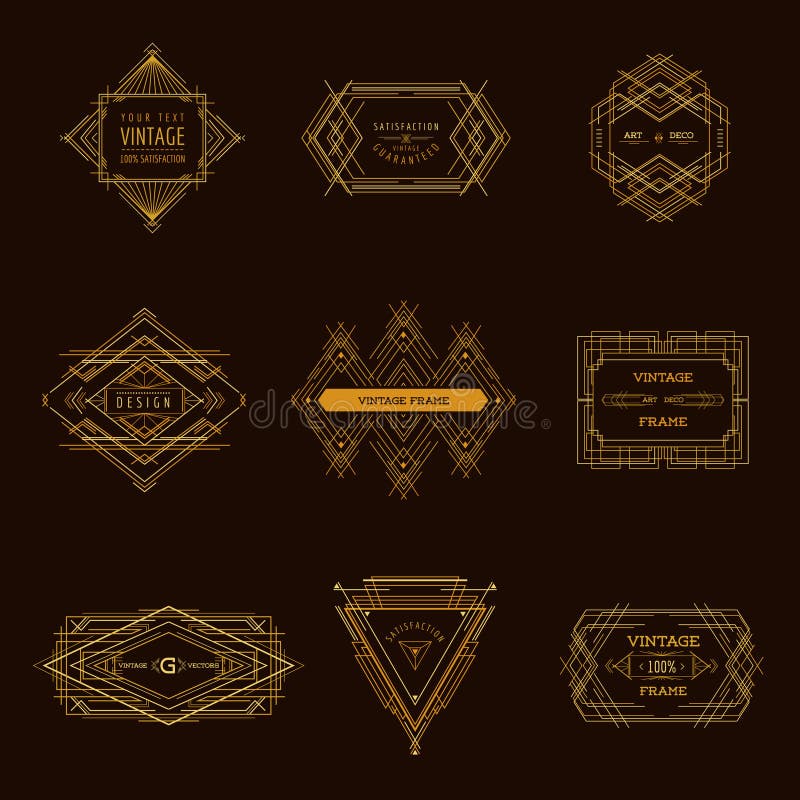 Art Deco Vintage Frames and Design Elements stock illustration Art Deco Vintage Frames and Design Elements stock illustration