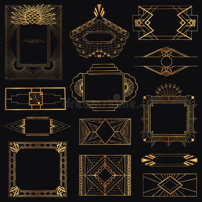 Art Deco Vintage Frames and Elements vector illustration Art Deco Vintage Frames and Elements vector illustration