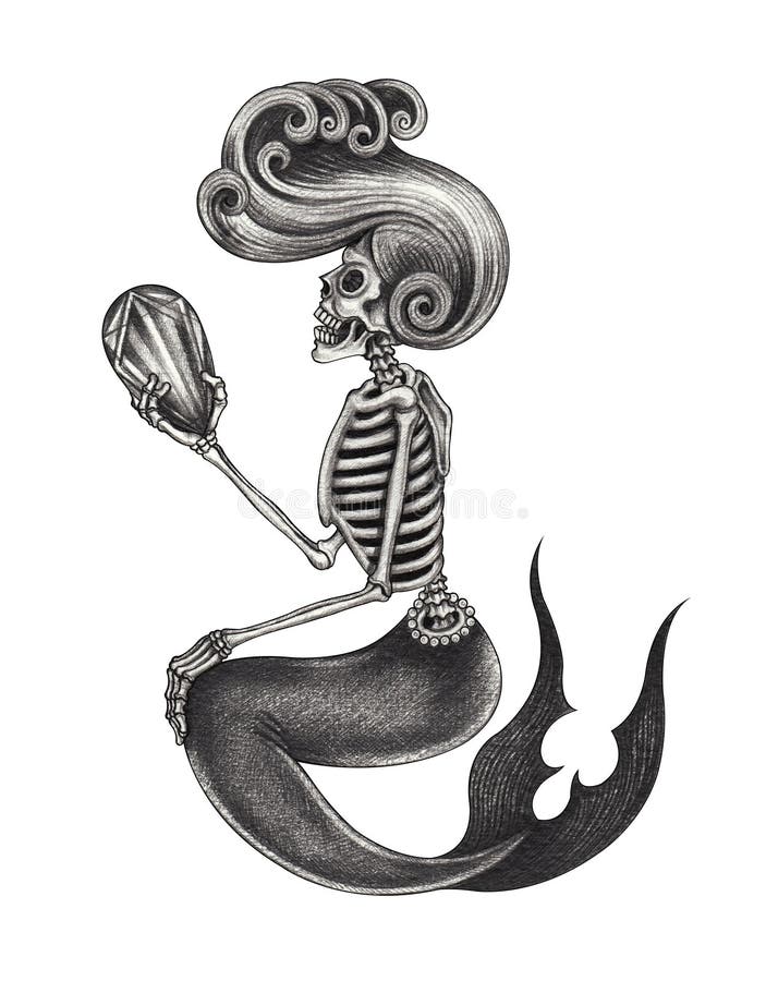 Mermaid Skeleton  Mermaid tattoo designs Mermaid tattoo Mermaid tattoos