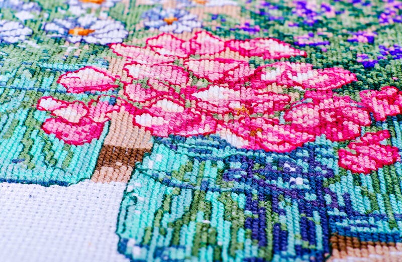 The art of embroidery stock photo. Image of material 23438758