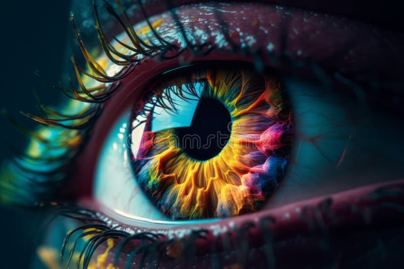 Art Fantasy Eye Color. Generate Ai Stock Illustration - Illustration of ...