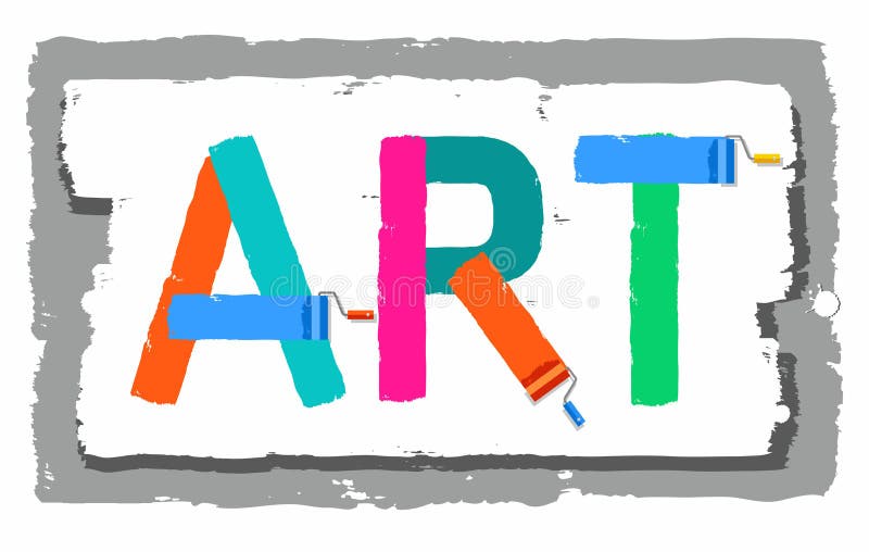 Font Paint Roller, Spanish Alphabet, Capital Letter, Color. Stock