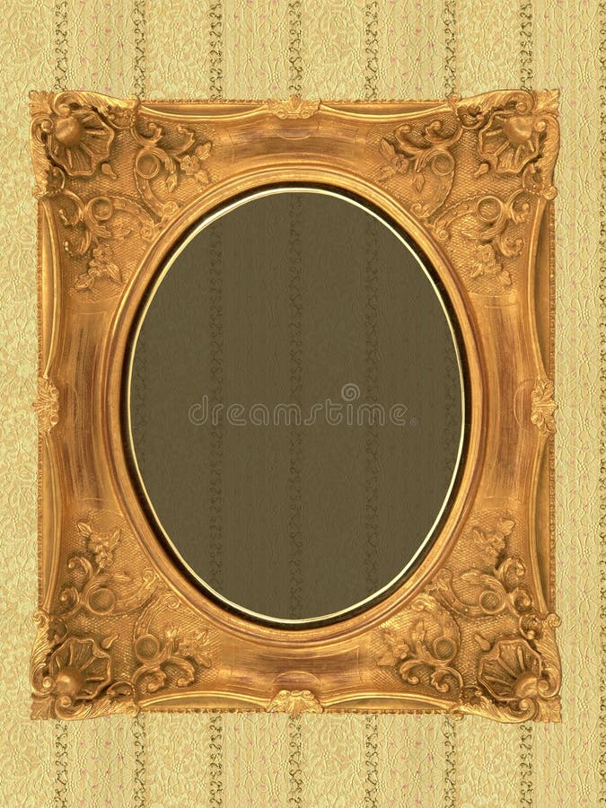 Art frame on wallpaper stock photo. Image of room, decor 11046512