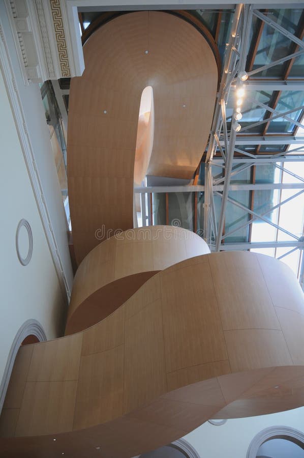 Frank Gehry, architect extraordinaire, designed this spiral staircase that is located at the Art Gallery of Ontario (AGO) in Toronto Canada. Frank Gehry, architect extraordinaire, designed this spiral staircase that is located at the Art Gallery of Ontario (AGO) in Toronto Canada.