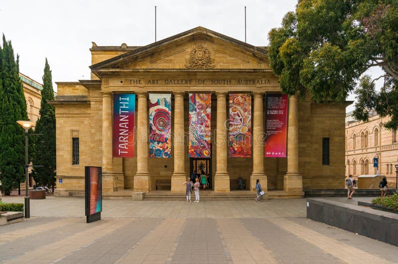 Art Gallery of South Australia Building with Exhibition Banners