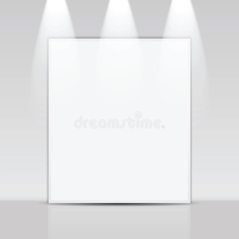 Art gallery and spotlights stock vector. Illustration of frame 47356658