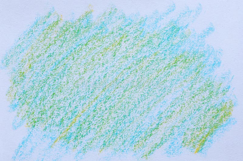 Art Green and Yellow Color Crayon on Paper Drawing Background Texture. Wax  Crayon Hand Drawing Stock Photo - Image of closeup, isolated: 302218336