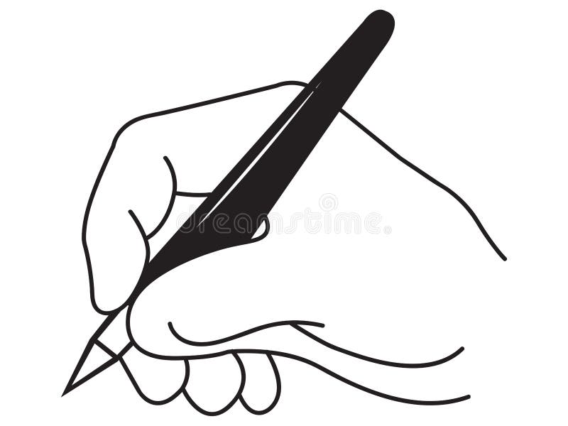 Art hand writing royalty free illustration