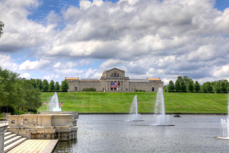 Art Hill in St. Louis, Missouri Stockbild Bild von sonnenaufgang