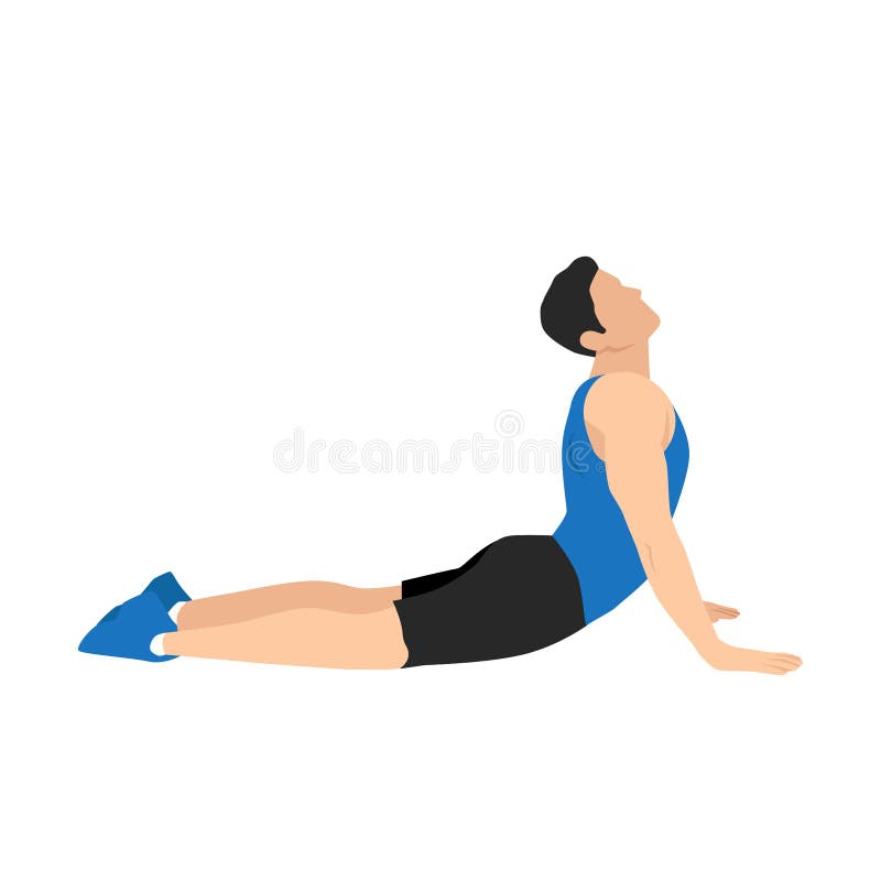 Man Doing Overhead Triceps Stretch Exercise. Stock Vector