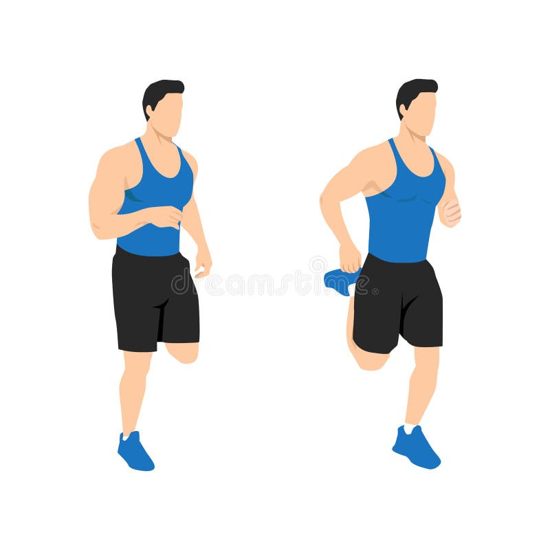 Man Doing Walking Kicks. Soldier March Flat Vector Illustration Stock Vector - Illustration of mentor, high: 201076207