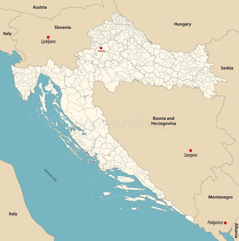 Goli otok na karti hrvatske