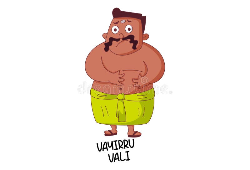 Vector Cartoon Illustration of Tamil Man Stock Vector - Illustration of  cheerful, green: 205418747