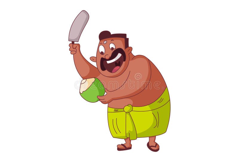 Vector Cartoon Illustration of Tamil Man Stock Vector - Illustration of  language, asian: 205418763