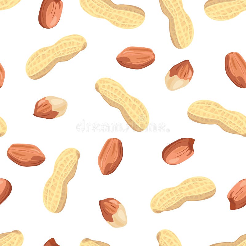 Peanuts Food Objects Cartoon Illustration Stock Vector Illustration