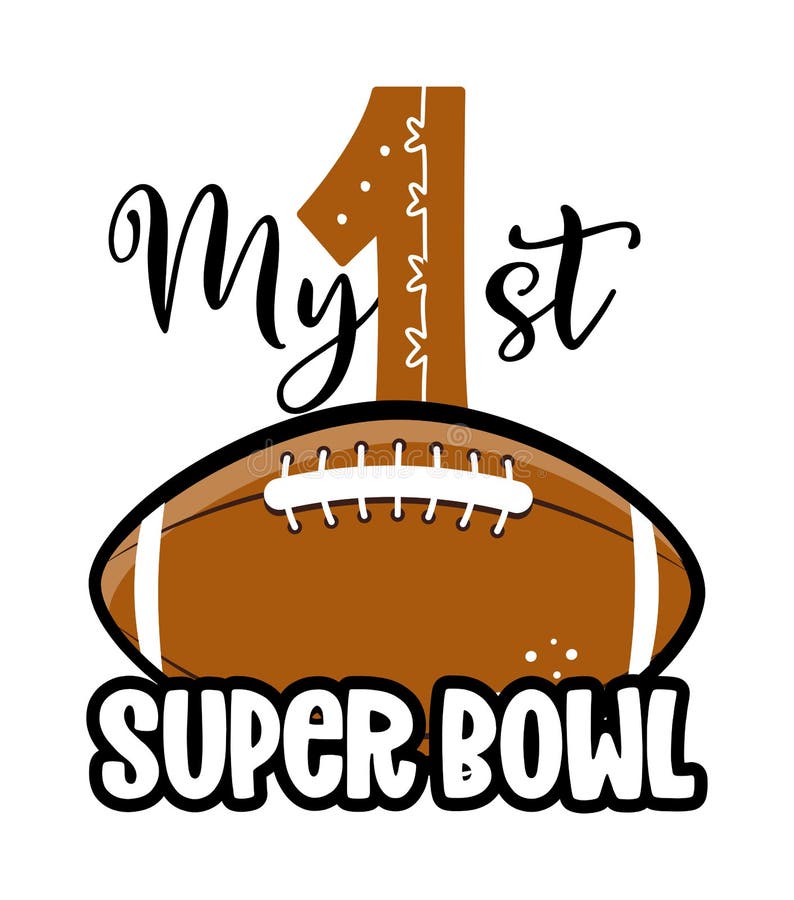 My First Super Bowl Baby Girl or Boy Football Outfit. Editorial