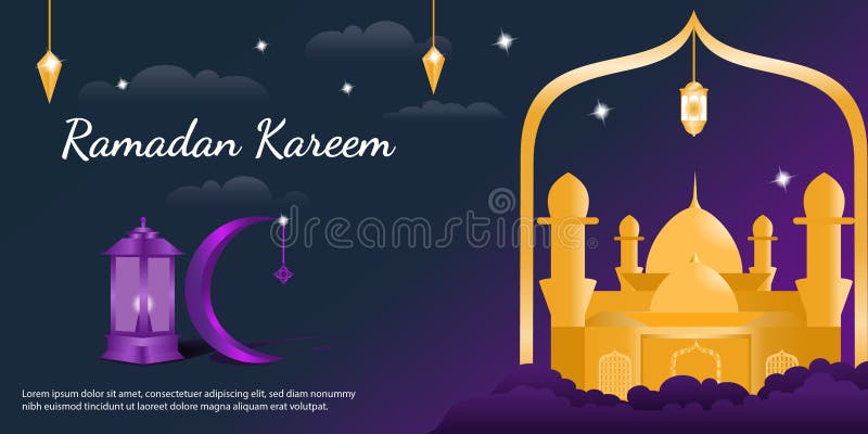 Background banner islamic stock vector. Illustration of font - 243741479
