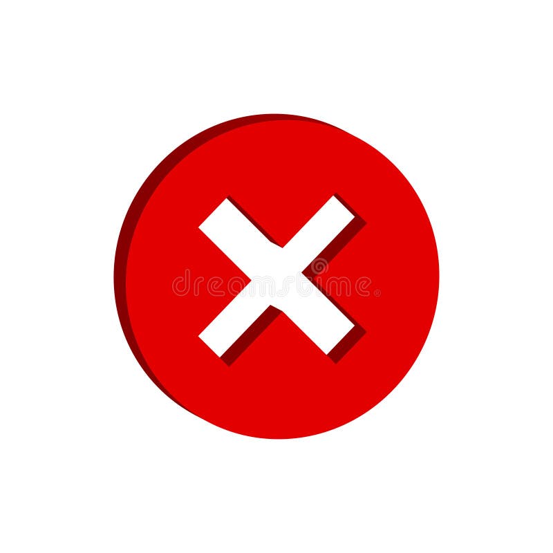 3d red cross button icon design stock illustration