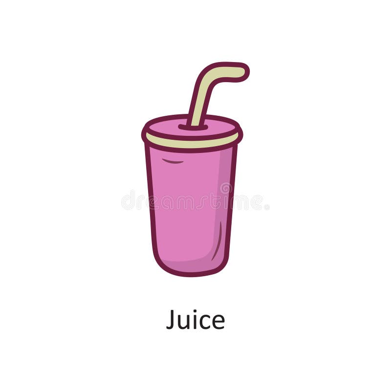 Juice Vector Fill Outline Icon Design Illustration. Travel Symbol on