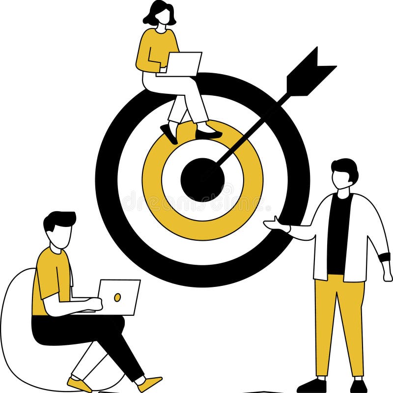 Business team achieving goal Illustration vector illustration