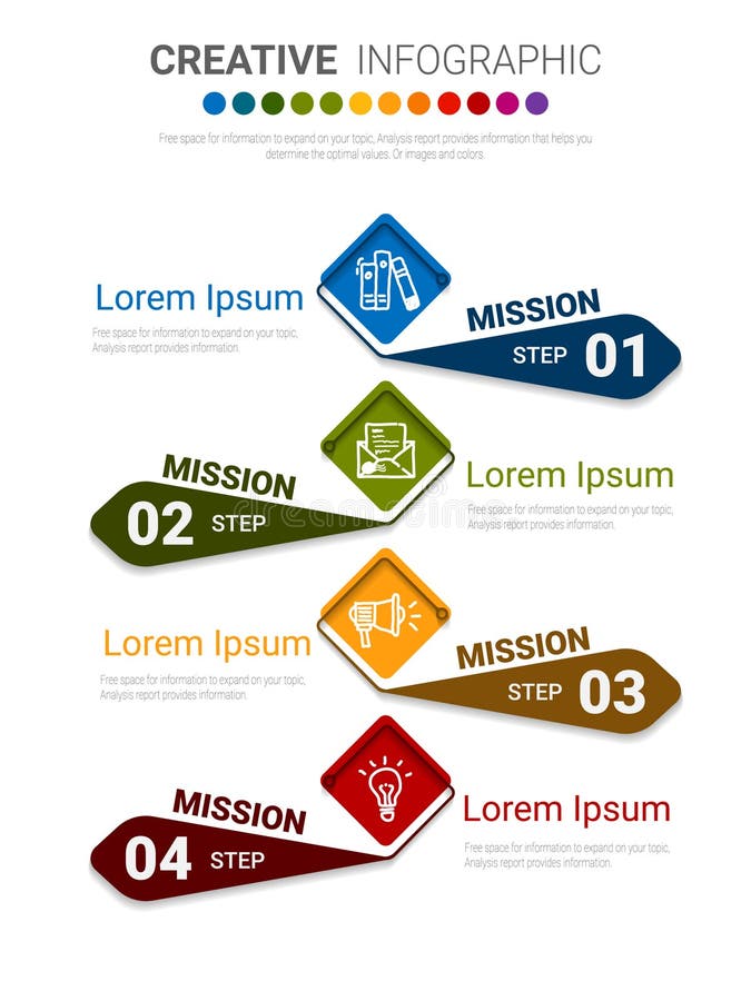 Abstract infographics number options template with steps, with 4 label. Can be used for workflow layout, diagram, business step options, banner, web design. Vector eps 10. Abstract infographics number options template with steps, with 4 label. Can be used for workflow layout, diagram, business step options, banner, web design. Vector eps 10