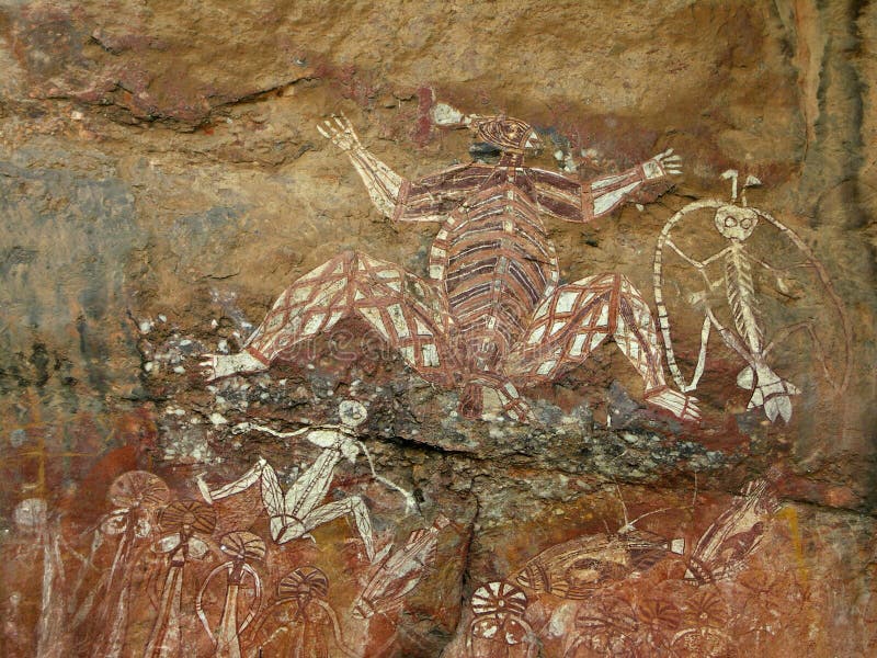 Art indigène de roche - Kakadu photo libre de droits Art indigène de roche - Kakadu photo libre de droits