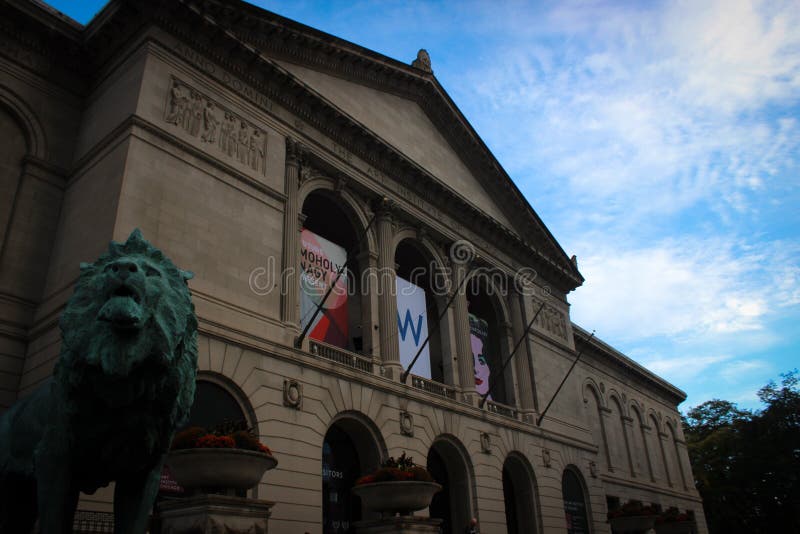 Art Institute dell'edificio di Chicago, Illinois, U.S.A. fotografia stock Art Institute dell'edificio di Chicago, Illinois, U.S.A. fotografia stock
