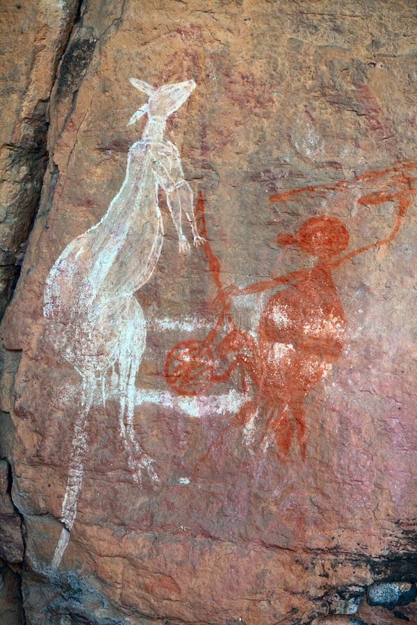 Art Kakadu de peinture de roche d'aborigènes photo libre de droits Art Kakadu de peinture de roche d'aborigènes photo libre de droits