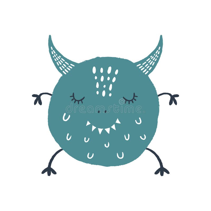 Art mignon de monstre de bébé de vecteur Illustration de crèche illustration libre de droits Art mignon de monstre de bébé de vecteur Illustration de crèche illustration libre de droits