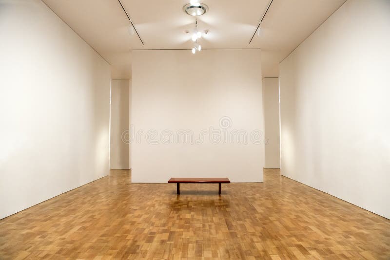 Art Museum, pareti in bianco della galleria, fondo