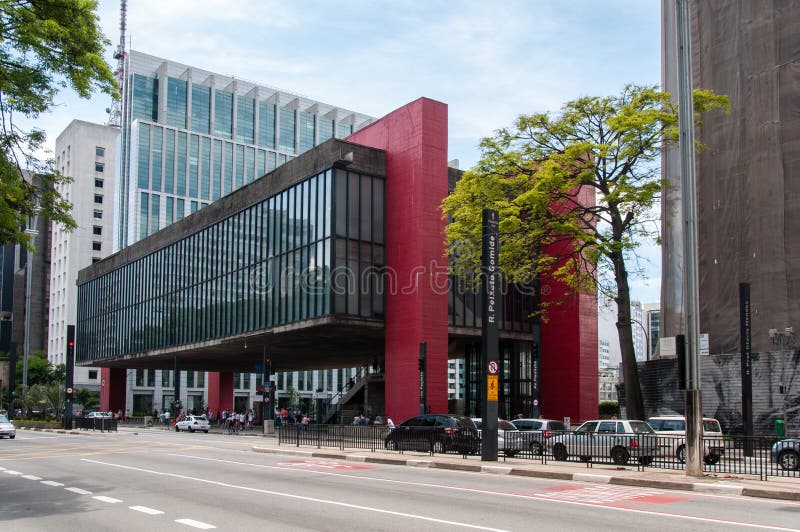 Art Museum van Sao Paulo, MASP stock afbeelding Art Museum van Sao Paulo, MASP stock afbeelding