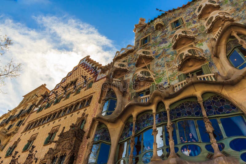 Art Nouveau by architect Gaudi in Barcelona, Spain