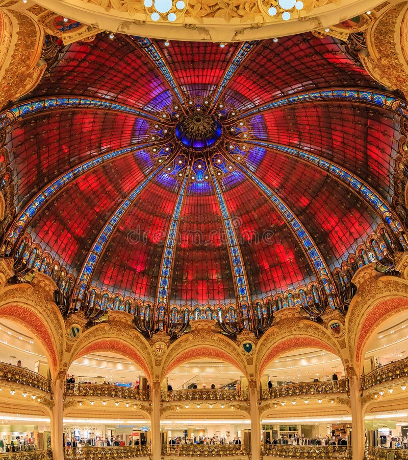 Galeries Lafayette In Paris Stock Photo - Download Image Now