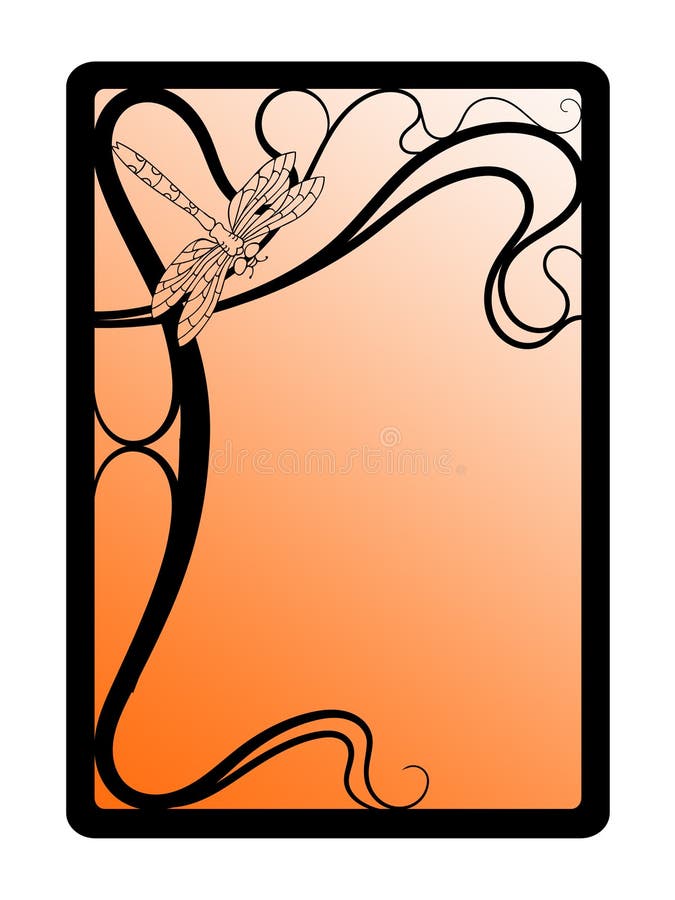 Art nouveau frame stock illustration. Illustration of blank 13298939