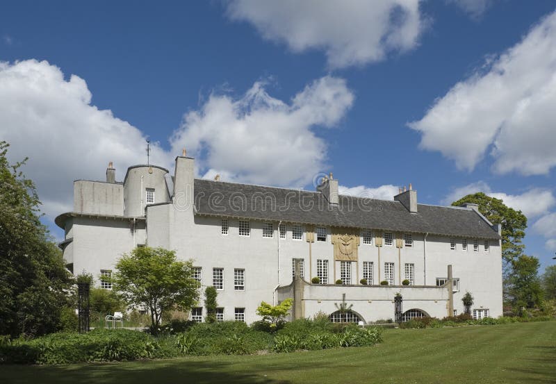 View of the House for an Art Lover in Bellahouston Park, Glasgow, built 1989-1996 based on a 1901 design by Charles Rennie Mackintosh. View of the House for an Art Lover in Bellahouston Park, Glasgow, built 1989-1996 based on a 1901 design by Charles Rennie Mackintosh