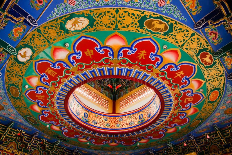 Art painted on the ceiling stock photo. Image of prayer - 15587800