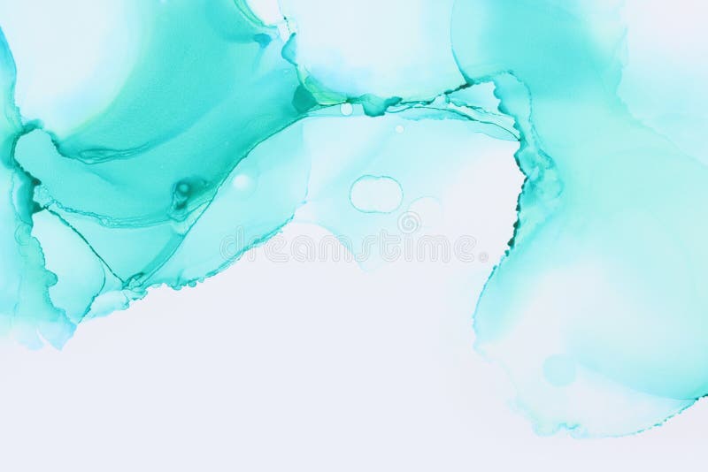 Art Photography of Abstract Fluid Painting with Alcohol Ink, Blue and ...