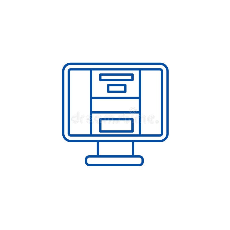 Art project line icon concept. Art project flat vector symbol, sign, outline illustration. stock illustration.