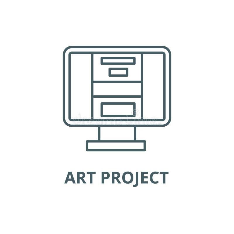 Art project line icon, vector. Art project outline sign, concept symbol, flat illustration vector illustration