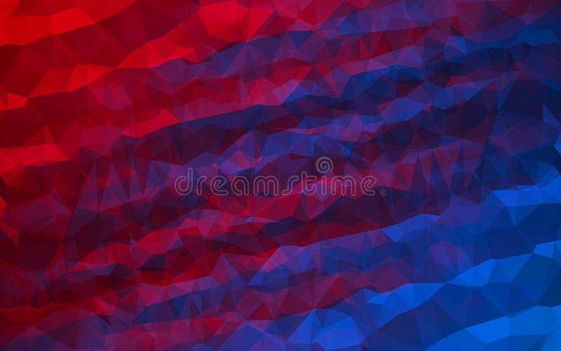 Art Red and Blue Color Polygon Abstract Pattern Background Stock