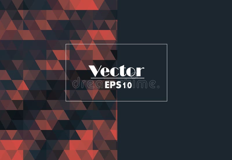 Art Red and Blue from Triangles Abstract Image Digital Vector