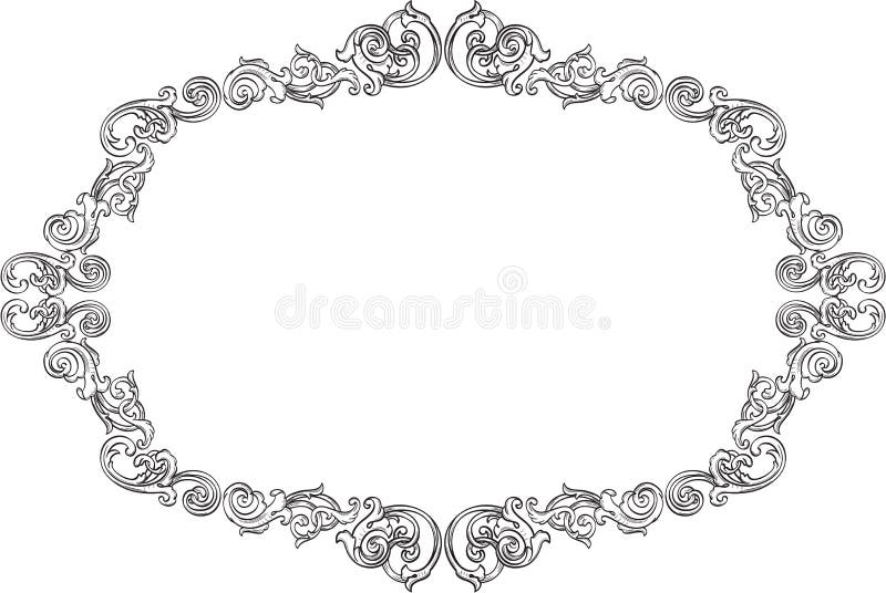 Art retro frame stock vector. Illustration of baroque 66474990
