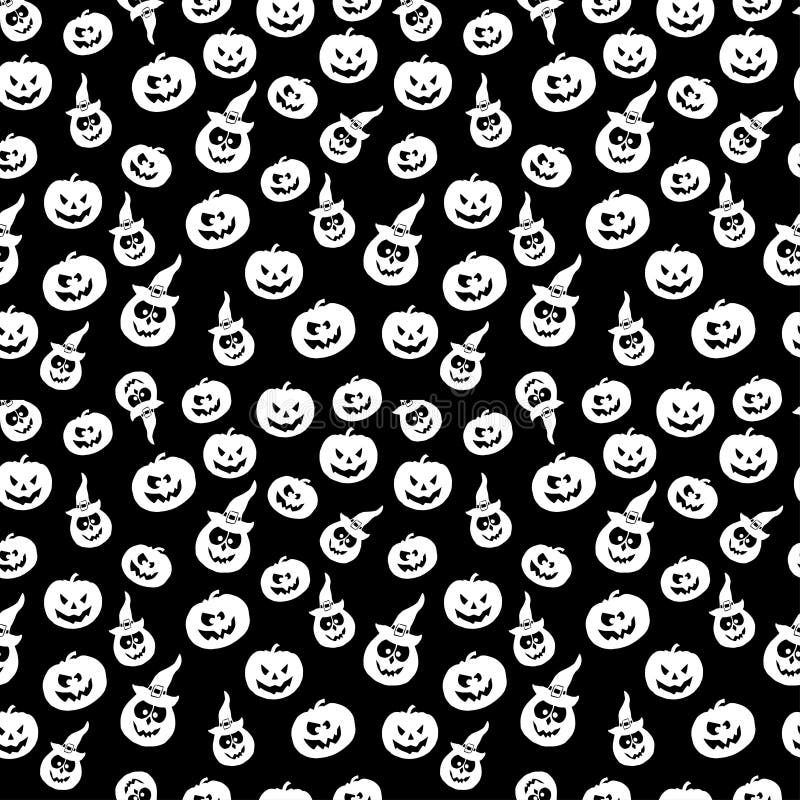 Art seamless pattern for Happy Halloween background. Design temp stock illustration Art seamless pattern for Happy Halloween background. Design temp stock illustration