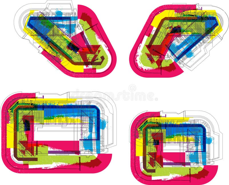 Art Sketched Fonts, Uppercase Symbols, Letter L Stock Illustration