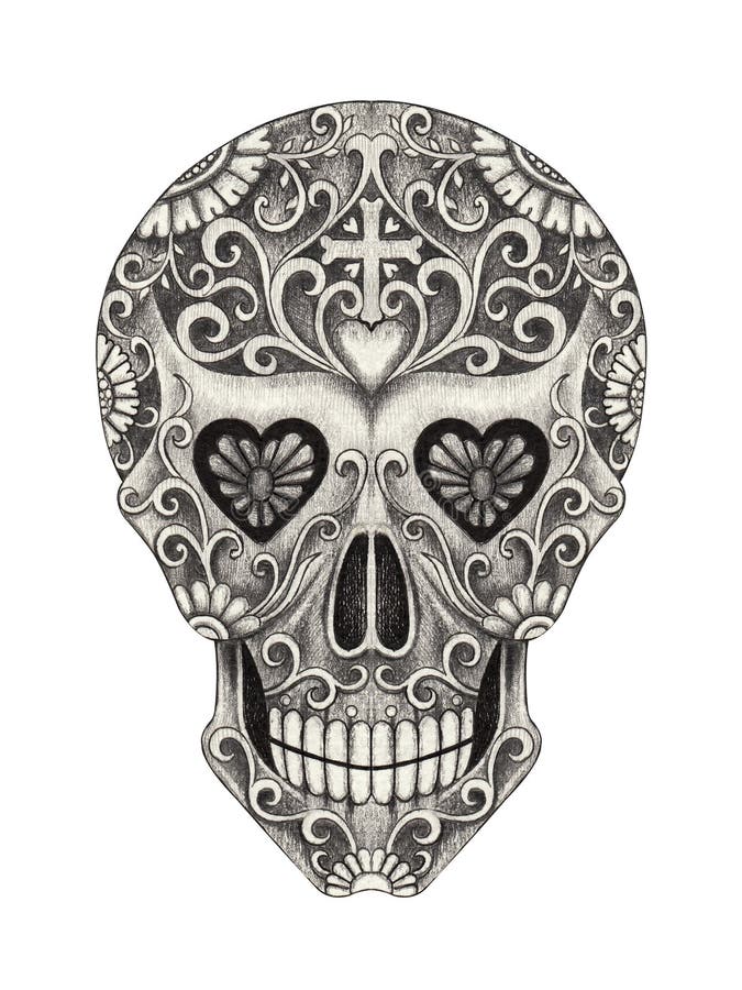 Download Art skull day of the dad. stock illustration. Illustration ...