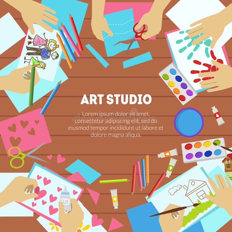 Art Workshop For Kids Stock Vector. Illustration Of Hobby - 86679471