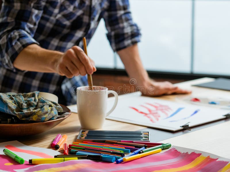 Hand Drawing a Cute Girl Anime Style Sketch with Alcohol Based Sketch  Drawing Markers Stock Photo - Image of education, paper: 209951638