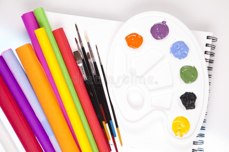Art supplies stock image. Image of stationery, education 26636443