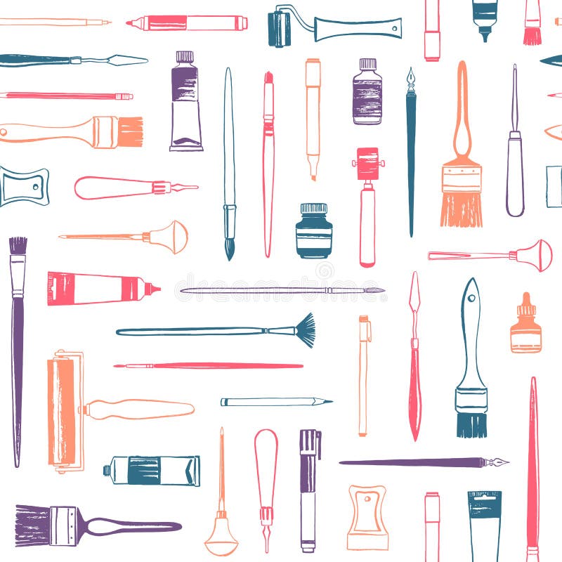 Artists Equipment Drawing and Painting Tools Set Realistic Vector  Illustration. Art Hobby Instrument Stock Vector - Illustration of bundle,  mockup: 258983233